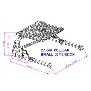 Роллбар Dakar с LED (без ролетов) Mitsubishi L200 2015-2024 гг. фото 4